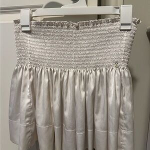 NATURAL LIFE White Smocked Mini Skirt